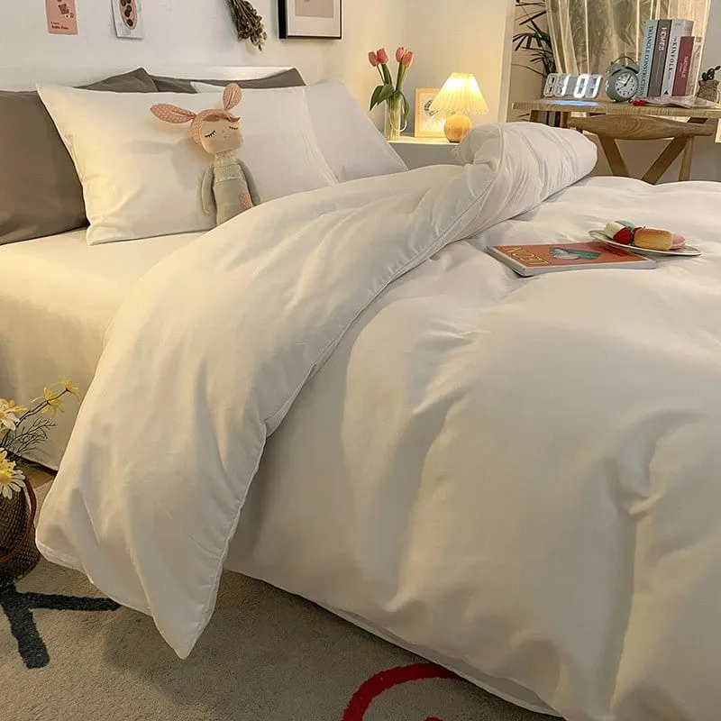 Blanc - Housse de couette de qualité supérieure