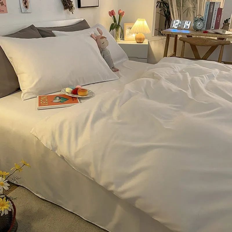 Blanc - Housse de couette de qualité supérieure