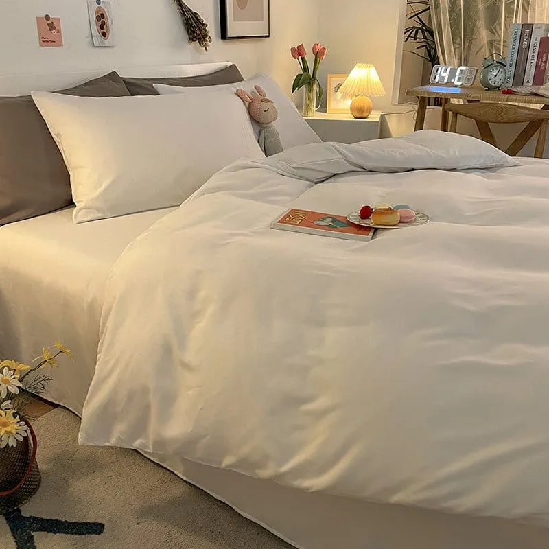 Blanc - Housse de couette de qualité supérieure