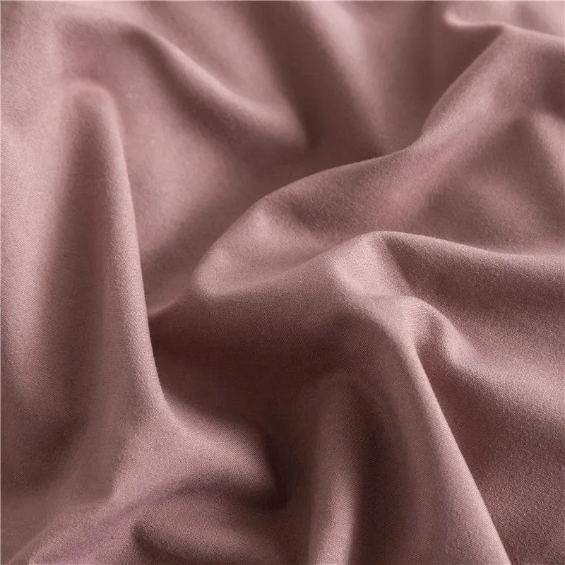 Rose pêche - Drap housse / Housse de couette / 2 taies d'oreiller