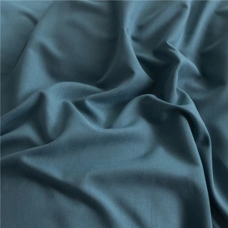 Bleu persan - Drap housse / Housse de couette / 2 taies d'oreiller