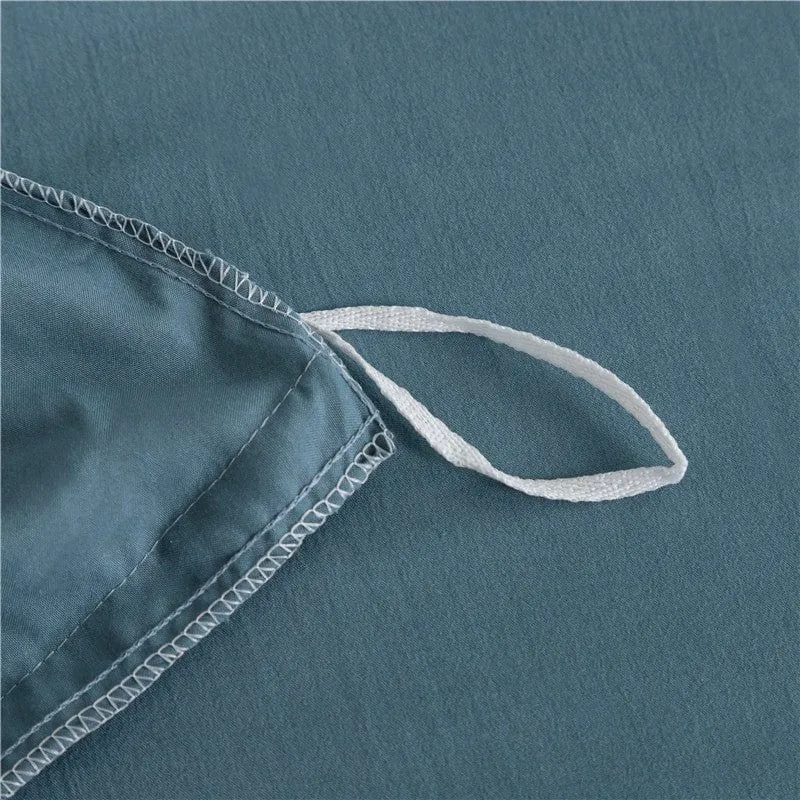 Bleu persan - Drap housse / Housse de couette / 2 taies d'oreiller
