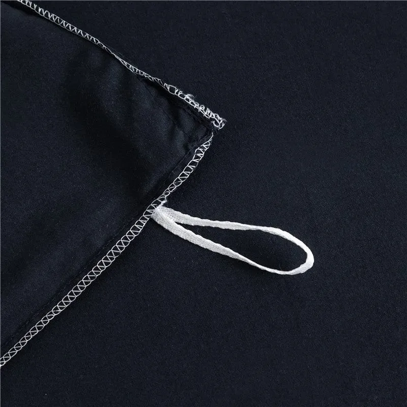 Bleu marine - Drap housse / Housse de couette / 2 taies d'oreiller