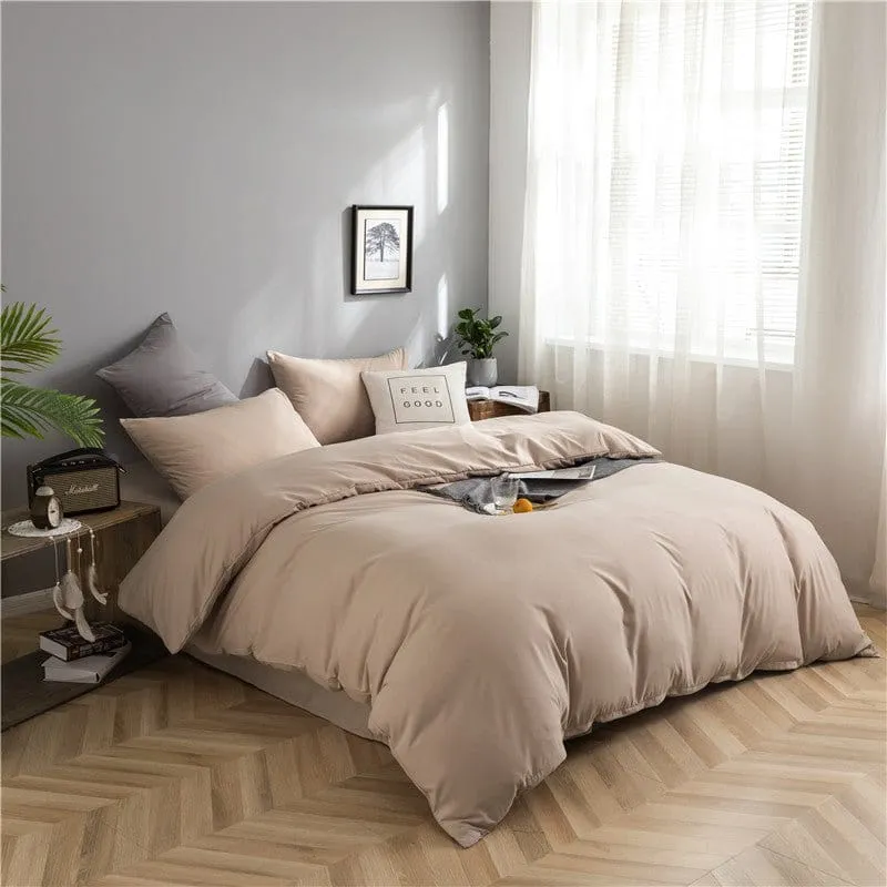 Café - Drap housse / Housse de couette / 2 taies d'oreiller