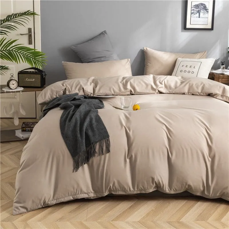 Café - Drap housse / Housse de couette / 2 taies d'oreiller