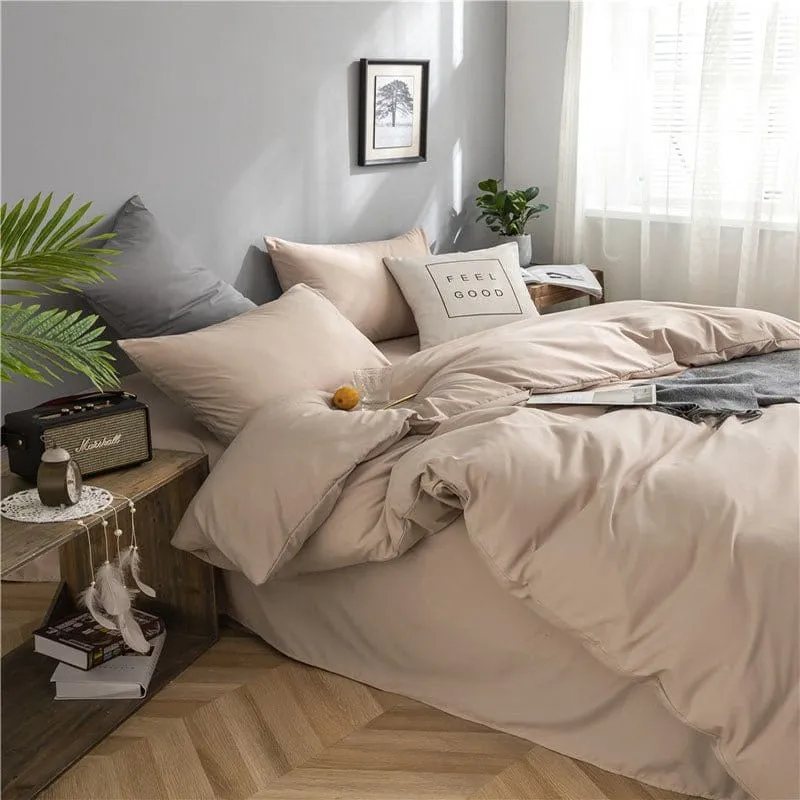 Café - Drap housse / Housse de couette / 2 taies d'oreiller
