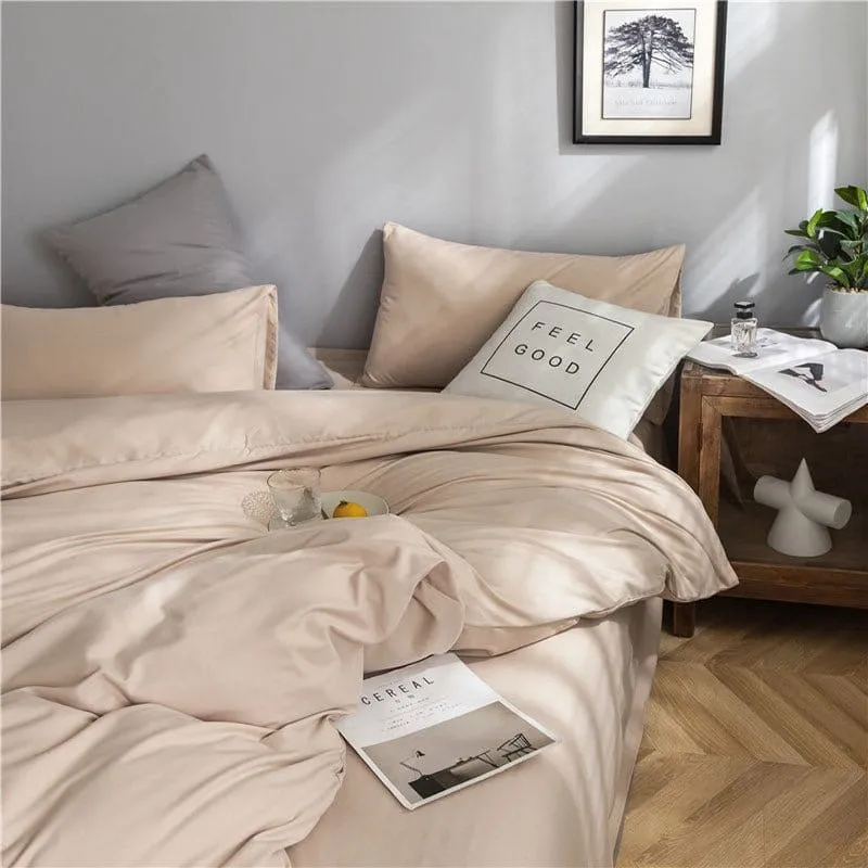 Café - Drap housse / Housse de couette / 2 taies d'oreiller