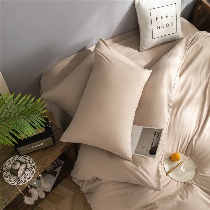 Café - Drap housse / Housse de couette / 2 taies d'oreiller