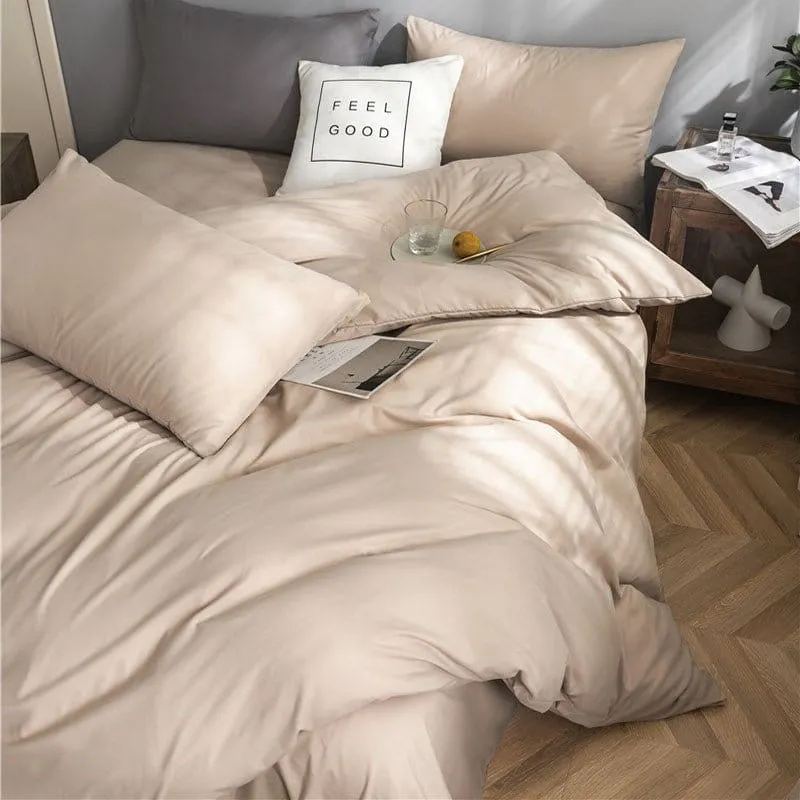 Café - Drap housse / Housse de couette / 2 taies d'oreiller