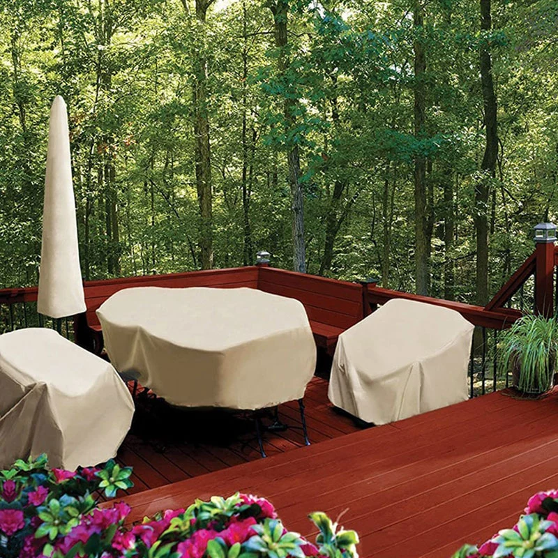 Housse de Table de Jardin Beige