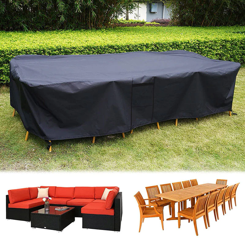 Housse de Protection Pour Salon De Jardin Noire