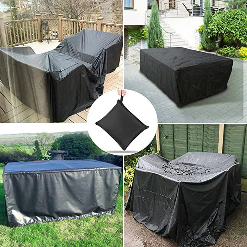 Housse De Salon de Jardin Noire