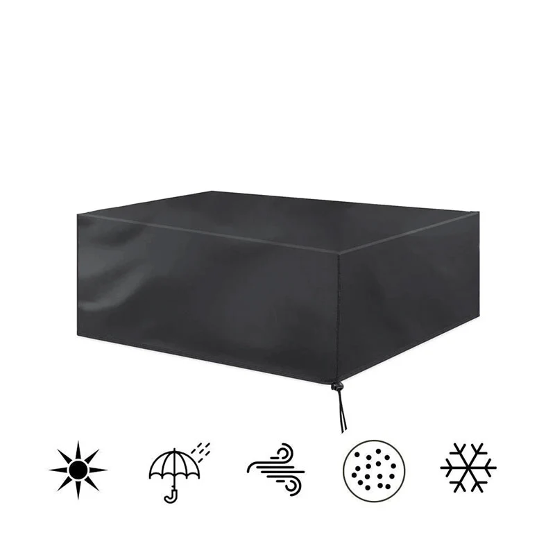 Housse De Salon de Jardin Noire