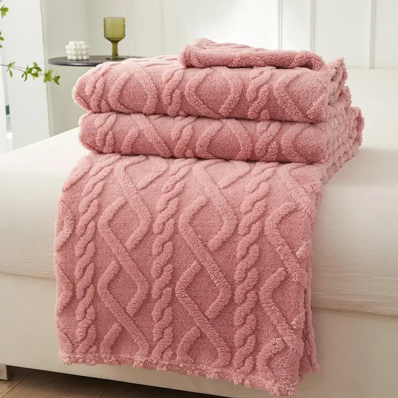 Couverture Polaire Rose Pale
