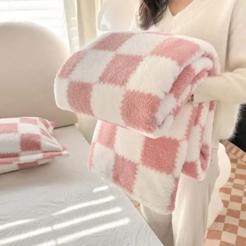 Couverture Polaire Rose Poudré