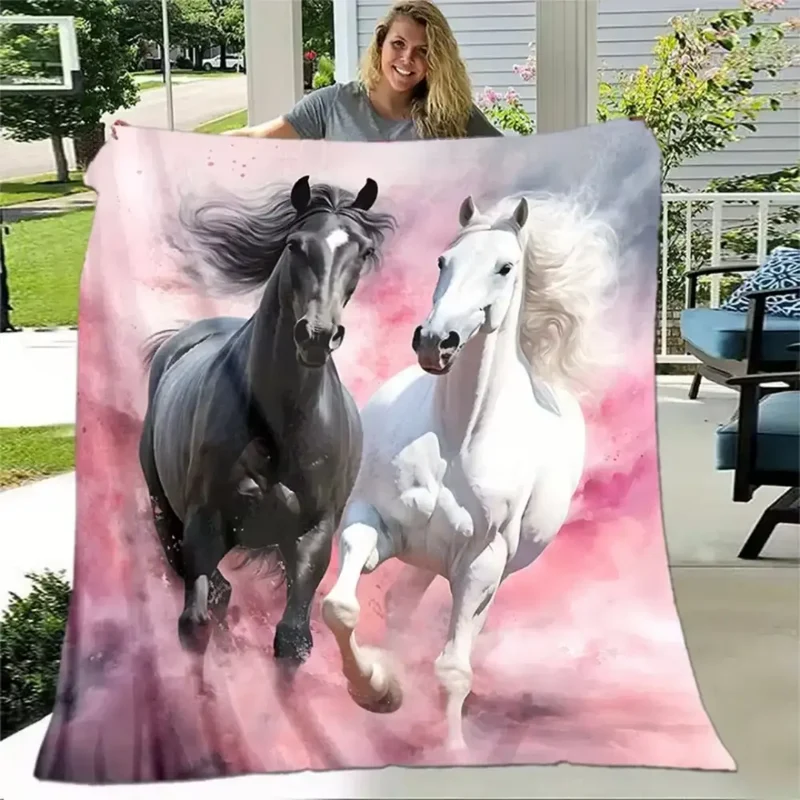 Couverture Cheval Rose