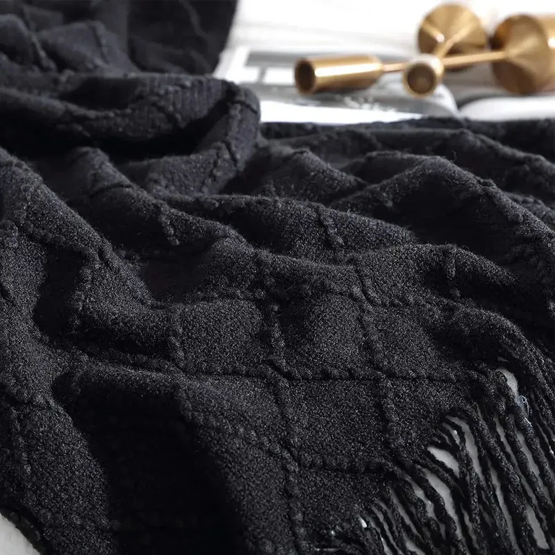 Couverture Laine Noire