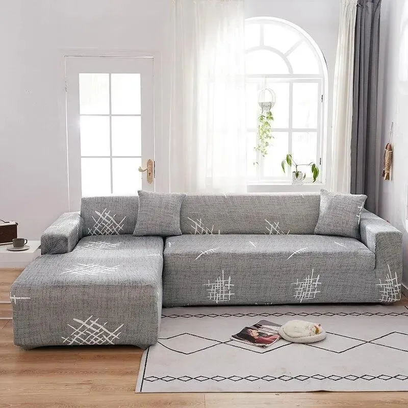 Motif Praecox - Housse de Canapé d’Angle Extensible