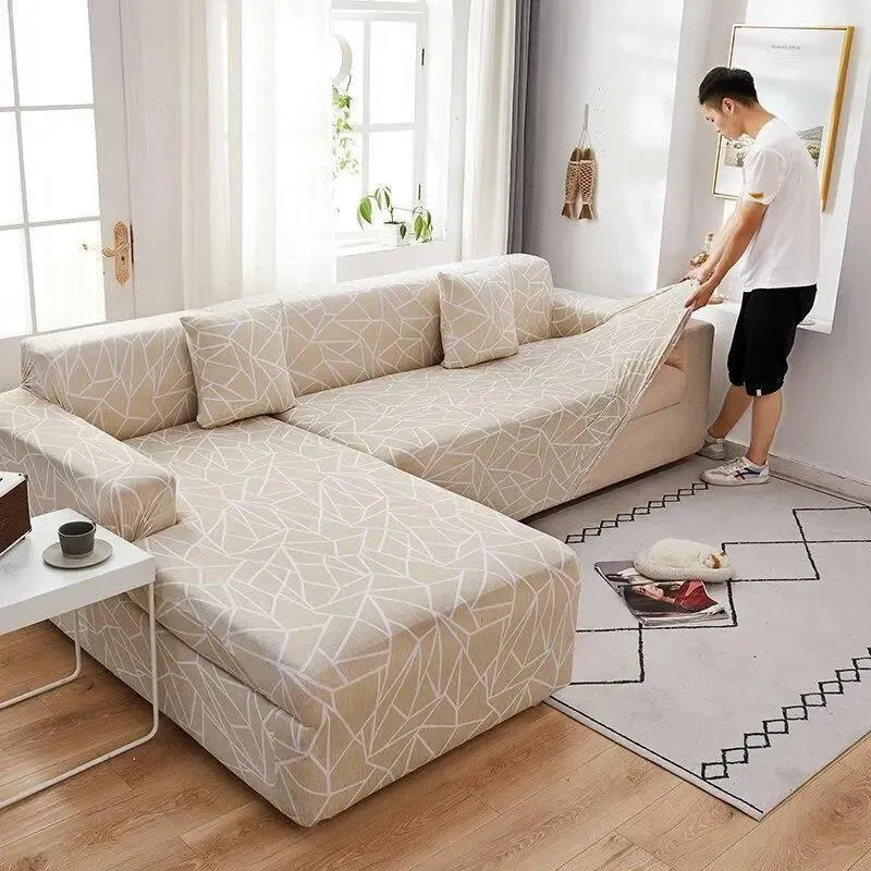 Motif Montanum - Housse de Canapé d’Angle Extensible