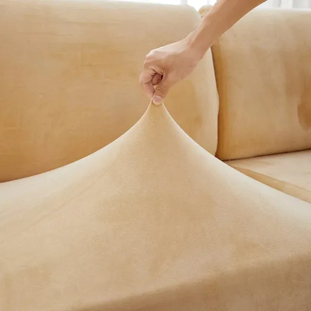 Housse Coussin D'assise & Dossier - Velours Crème