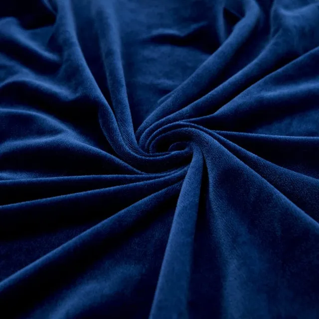 Housse Coussin D'assise & Dossier - Velours Bleu Marine