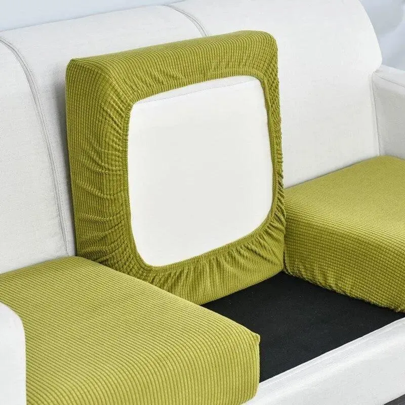 Housse de Coussin D'assise & Dossier - Vert Moutarde