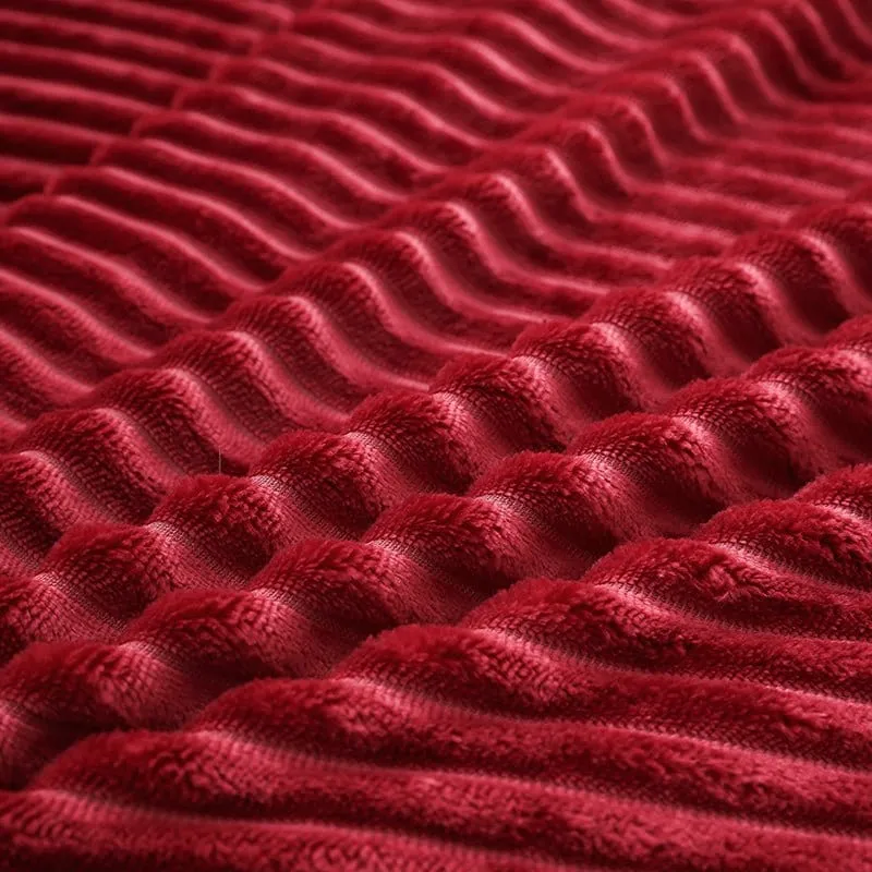 Rouge Velours - Drap housse / Housse de couette / Taies d'oreiller