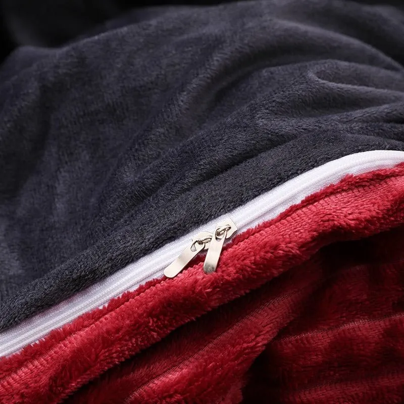 Rouge Velours - Drap housse / Housse de couette / Taies d'oreiller
