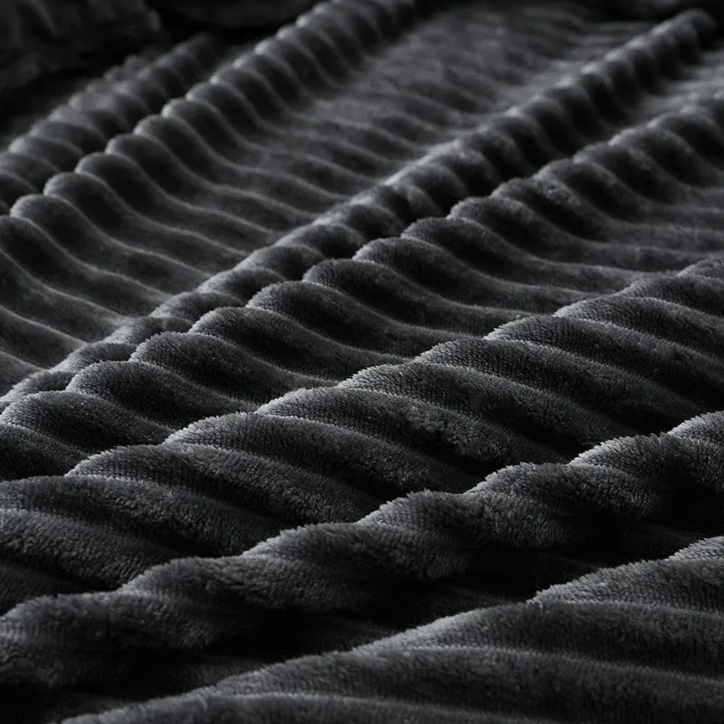 Noir Velours - Drap housse / Housse de couette / Taies d'oreiller