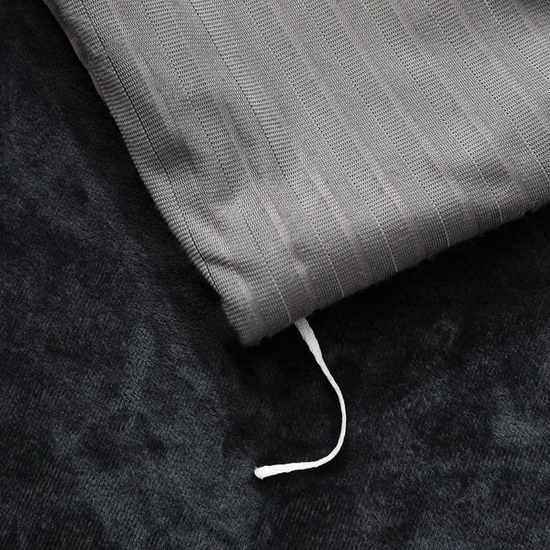 Noir Velours - Drap housse / Housse de couette / Taies d'oreiller
