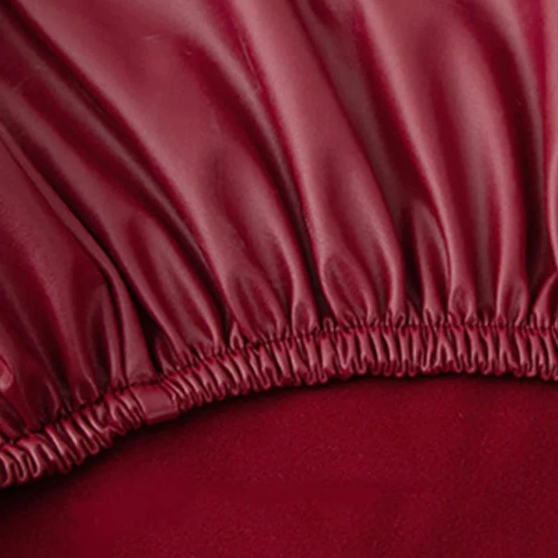 Housse de Fauteuil Cabriolet Pu Cuir Bordeaux