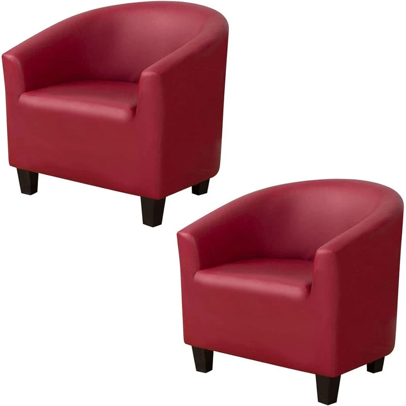 Housse de Fauteuil Cabriolet Pu Cuir Bordeaux