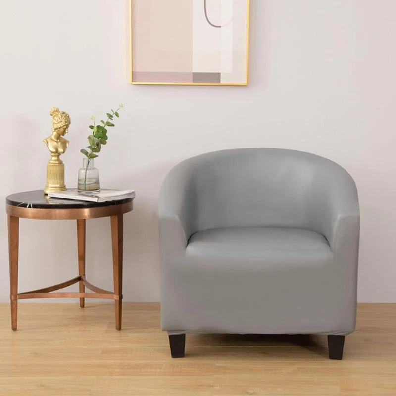Housse de Fauteuil Cabriolet En Cuir PU Gris Clair