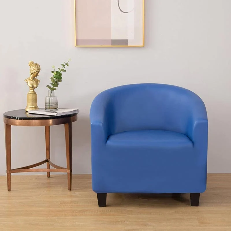 Housse de Fauteuil Cabriolet En Cuir PU Bleu
