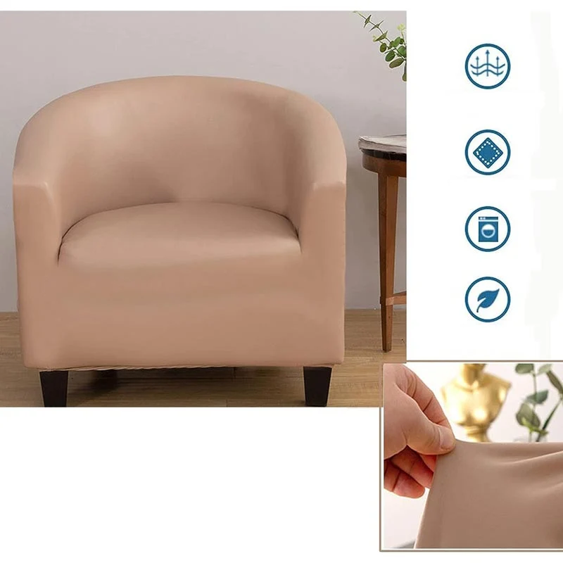 Housse de Fauteuil Cabriolet En Cuir PU Marron Clair