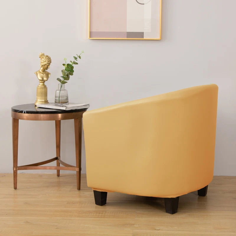 Housse de Fauteuil Cabriolet En Cuir PU Jaune