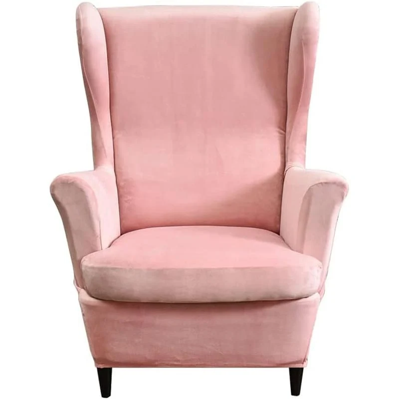 Housse de Fauteuil Crapaud Velours Rose