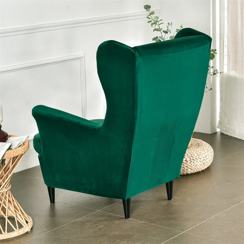 Housse de Fauteuil Crapaud Velours Vert Forêt