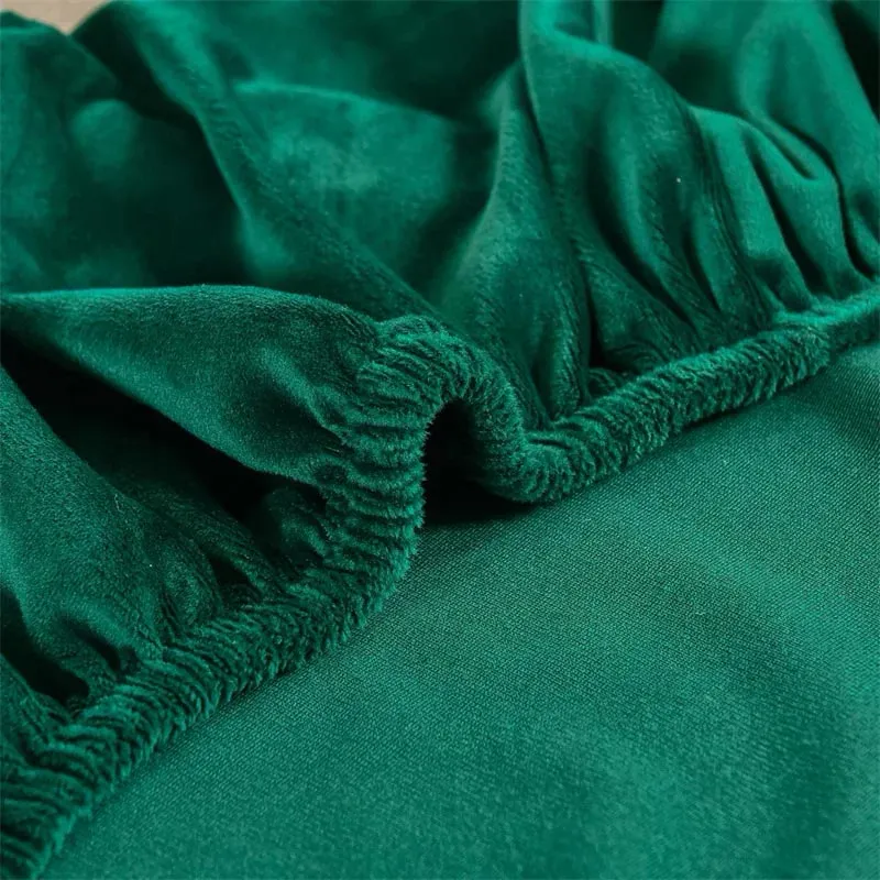 Housse de Fauteuil Crapaud Velours Vert Forêt