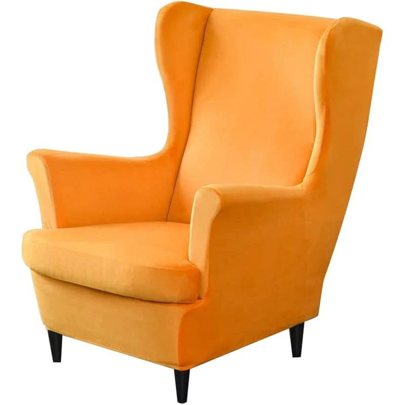 Housse de Fauteuil Crapaud Velours Orange