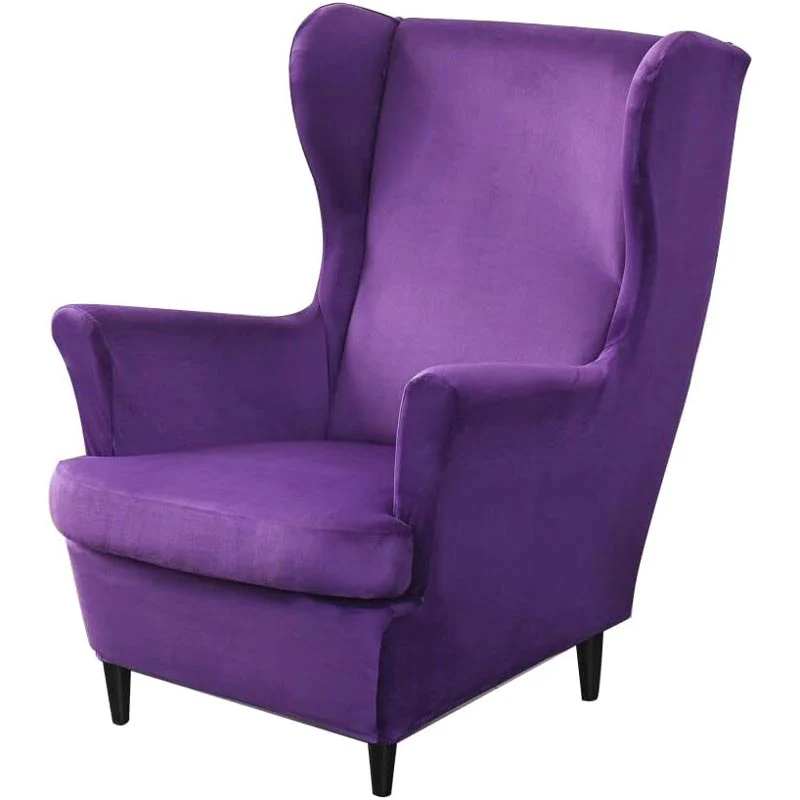 Housse de Fauteuil Crapaud Velours Violet