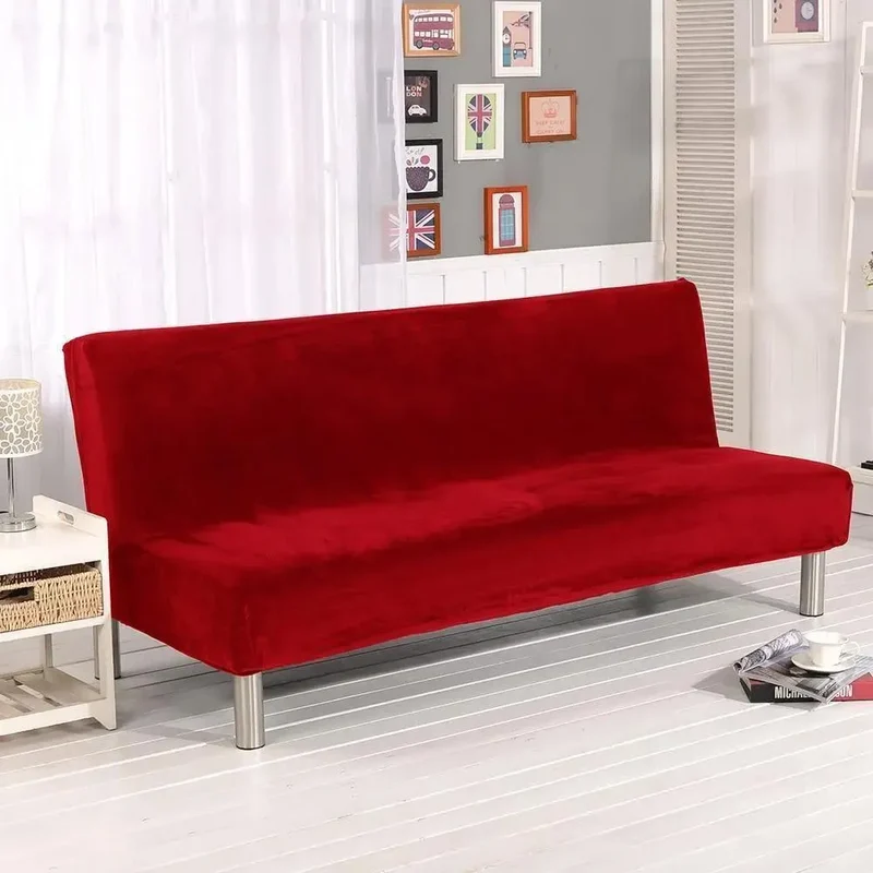 Housses De Canapé Clic Clac En Velours Rouge