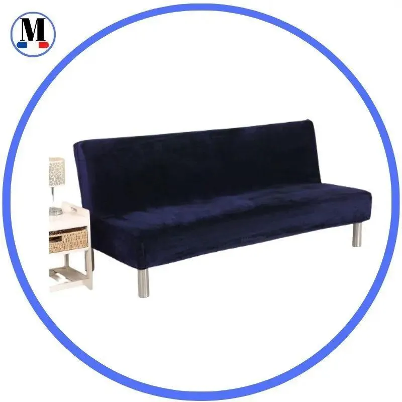 Housses De Canapé Clic Clac En Velours Bleu Nuit