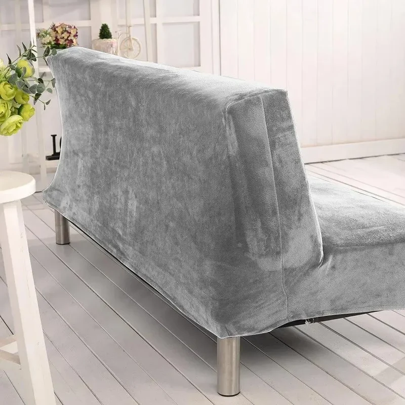 Housses De Canapé Clic Clac En Velours Gris