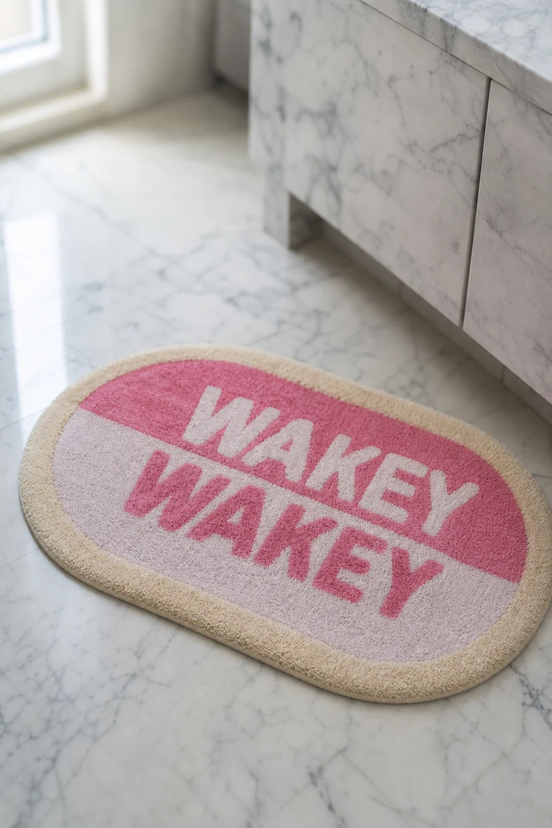 Wakey Wakey bademåtte i bomuld – Kersten