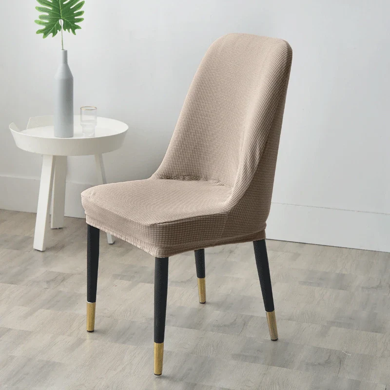 Housse de Chaise Scandinave Jacquard Marron Clair