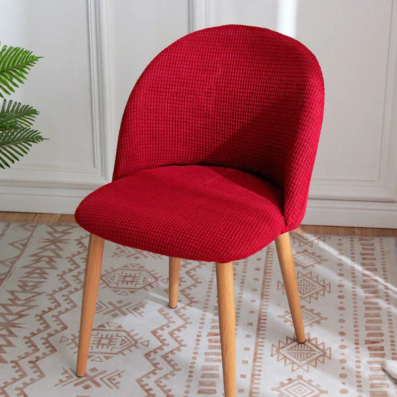 Housse Pour Chaise Scandinave Jacquard Rouge