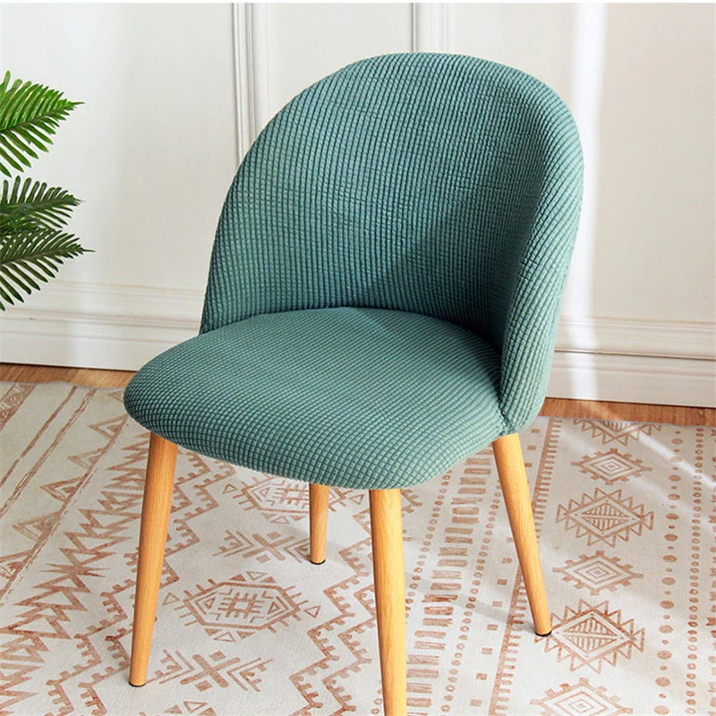 Housse Pour Chaise Scandinave Jacquard Vert Amande