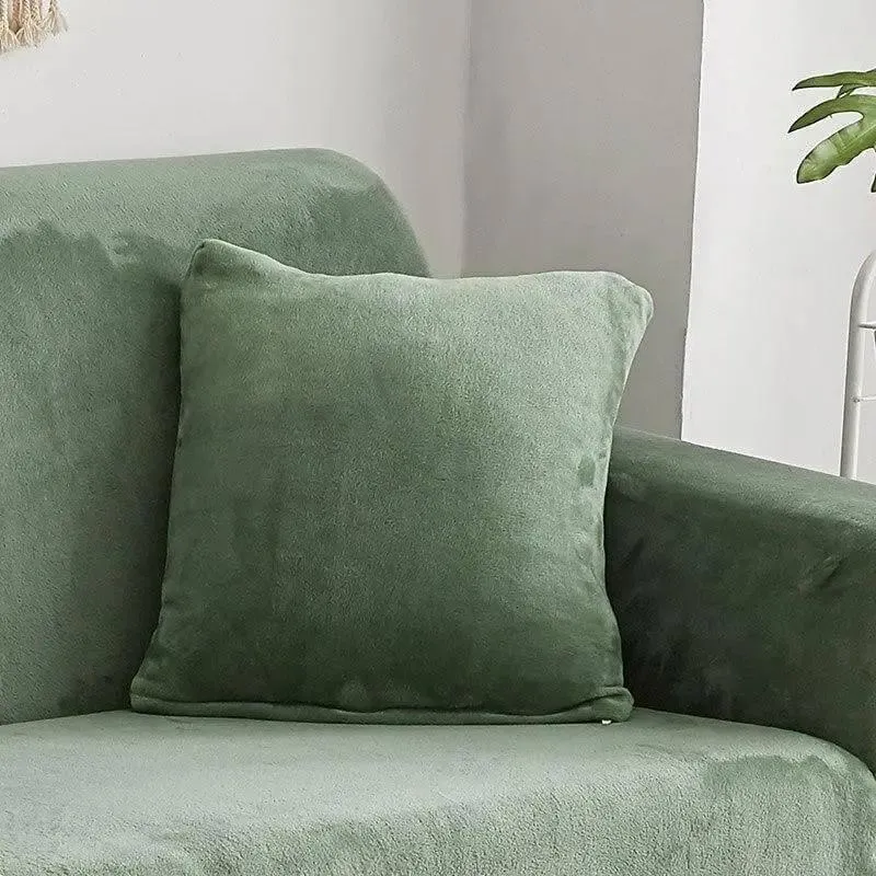 2 Housses De Coussin En Velours Vert Cyan 45x45cm