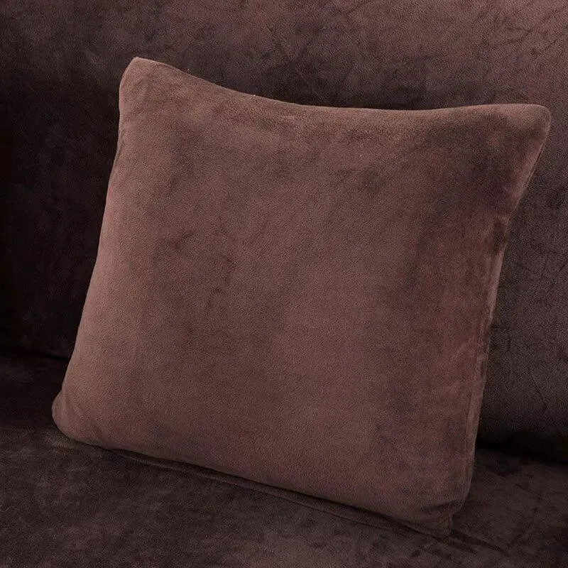 2 Housses De Coussin En Velours Coffee 45x45cm
